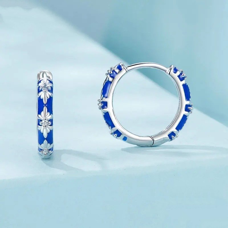 Boucles d'oreilles créoles Inifinite Love plaquées or blanc, légères, pour cartilage