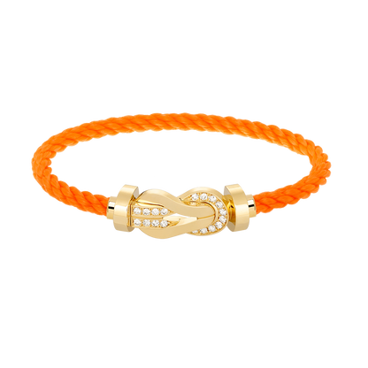 [Kincade Jewelrys]CHANCE LARGE 8 FIGURE BUCKLE HALF DIAMOND BRACELET GOLD