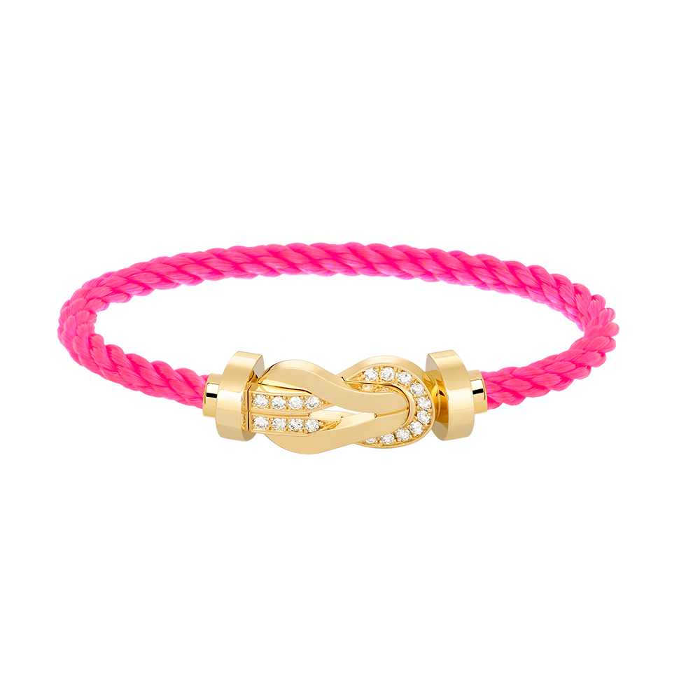 [Kincade Jewelrys]CHANCE LARGE 8 FIGURE BUCKLE HALF DIAMOND BRACELET GOLD