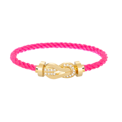 [Kincade Jewelrys]CHANCE LARGE 8 FIGURE BUCKLE HALF DIAMOND BRACELET GOLD