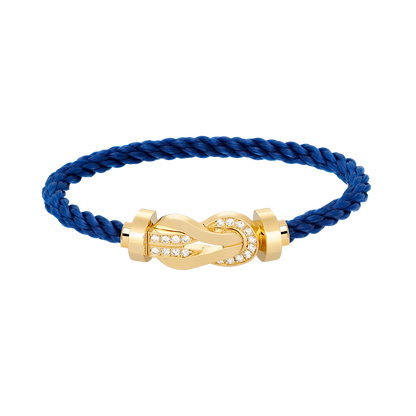 [Kincade Jewelrys]CHANCE LARGE 8 FIGURE BUCKLE HALF DIAMOND BRACELET GOLD