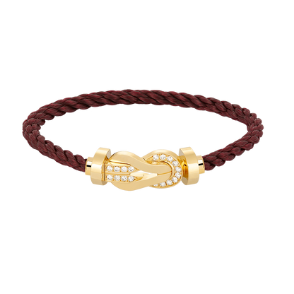 [Kincade Jewelrys]CHANCE LARGE 8 FIGURE BUCKLE HALF DIAMOND BRACELET GOLD