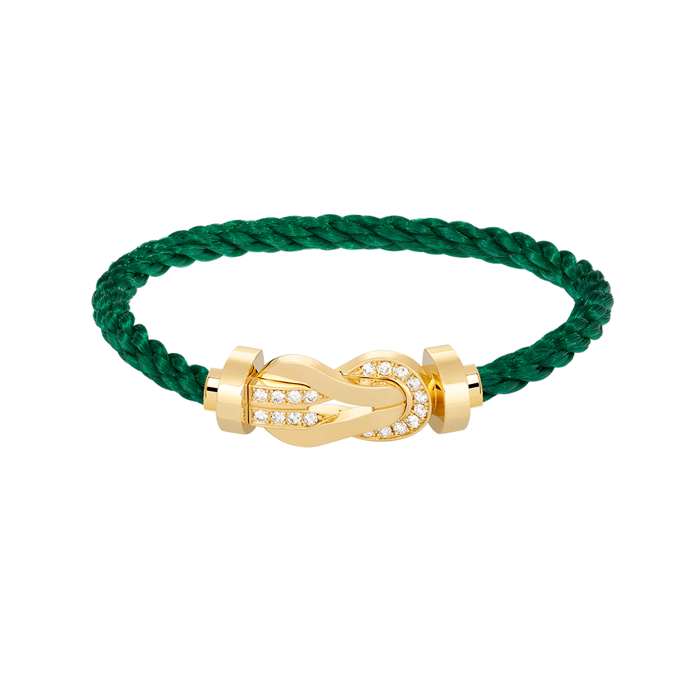 [Kincade Jewelrys]CHANCE LARGE 8 FIGURE BUCKLE HALF DIAMOND BRACELET GOLD