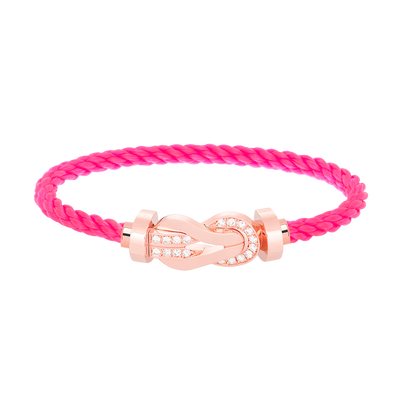 [Kincade Jewelrys]CHANCE LARGE 8 FIGURE BUCKLE HALF DIAMOND BRACELET ROSE GOLD