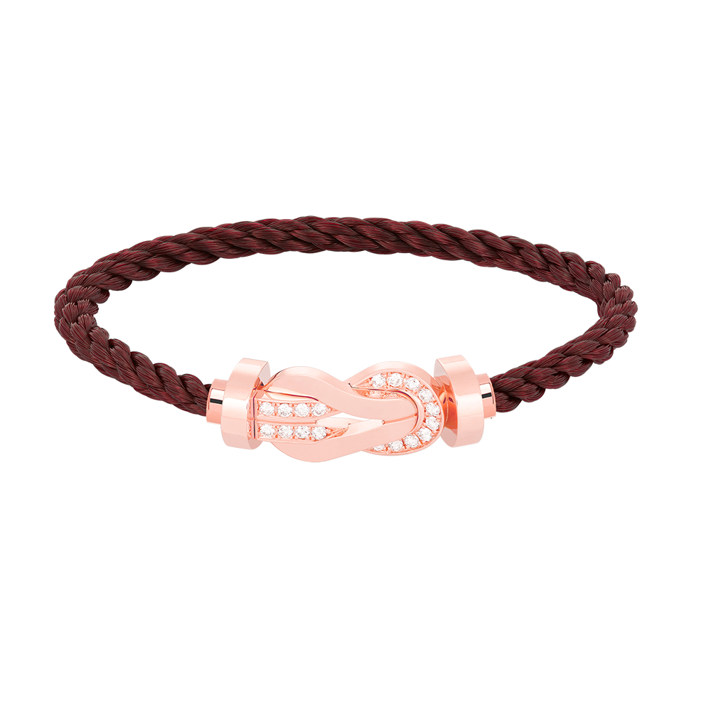 [Kincade Jewelrys]CHANCE LARGE 8 FIGURE BUCKLE HALF DIAMOND BRACELET ROSE GOLD