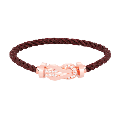[Kincade Jewelrys]CHANCE LARGE 8 FIGURE BUCKLE HALF DIAMOND BRACELET ROSE GOLD