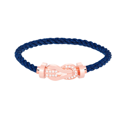 [Kincade Jewelrys]CHANCE LARGE 8 FIGURE BUCKLE HALF DIAMOND BRACELET ROSE GOLD