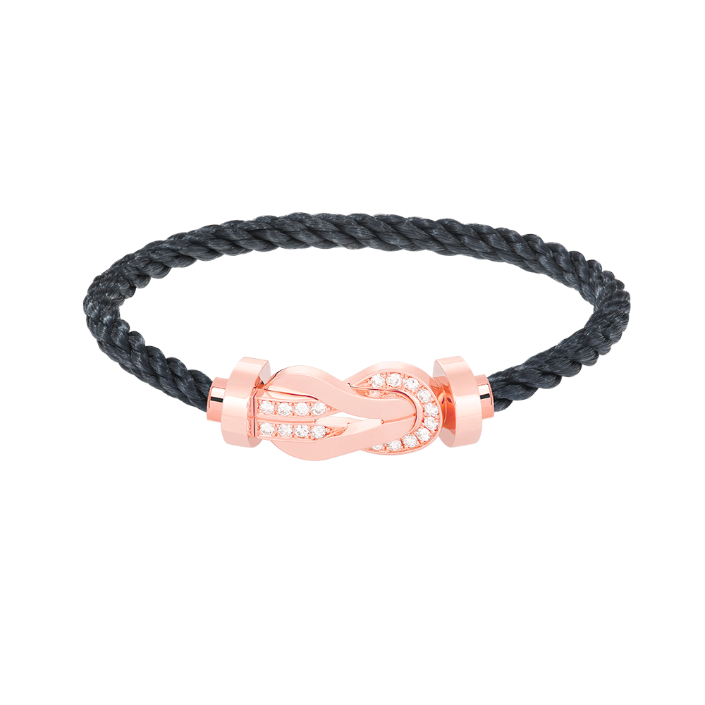 [Kincade Jewelrys]CHANCE LARGE 8 FIGURE BUCKLE HALF DIAMOND BRACELET ROSE GOLD