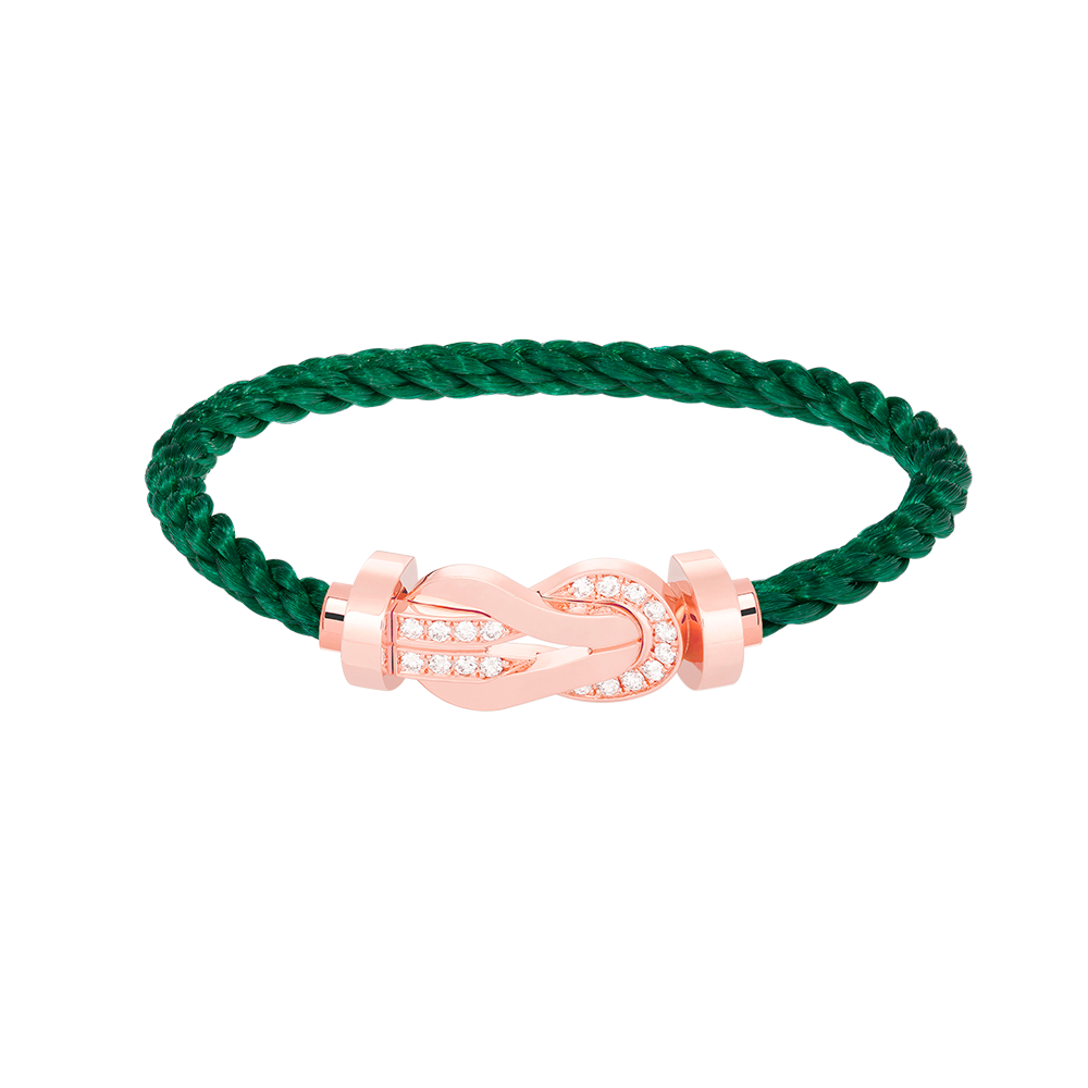 [Kincade Jewelrys]CHANCE LARGE 8 FIGURE BUCKLE HALF DIAMOND BRACELET ROSE GOLD