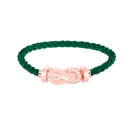 [Kincade Jewelrys]CHANCE LARGE 8 FIGURE BUCKLE HALF DIAMOND BRACELET ROSE GOLD
