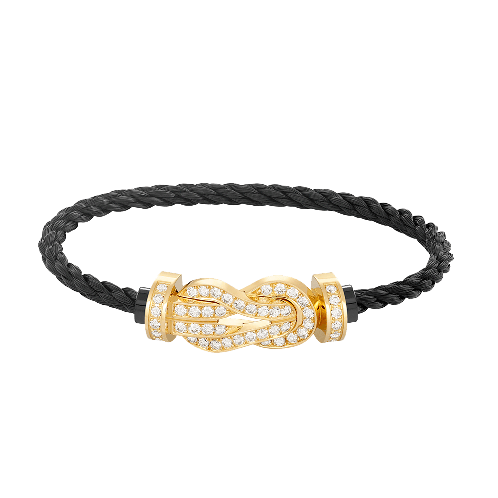 [Kincade Jewelrys]CHANCE LARGE 8 FIGURE BUCKLE FULLDIAMOND BRACELET GOLD