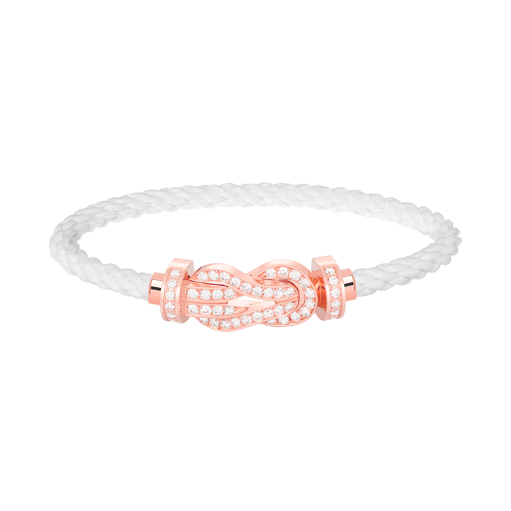 [Kincade Jewelrys]CHANCE LARGE 8 FIGURE BUCKLE FULL DIAMOND BRACELET ROSE GOLD