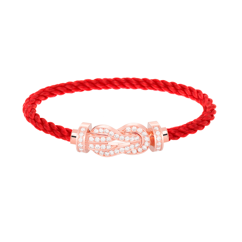[Kincade Jewelrys]CHANCE LARGE 8 FIGURE BUCKLE FULL DIAMOND BRACELET ROSE GOLD