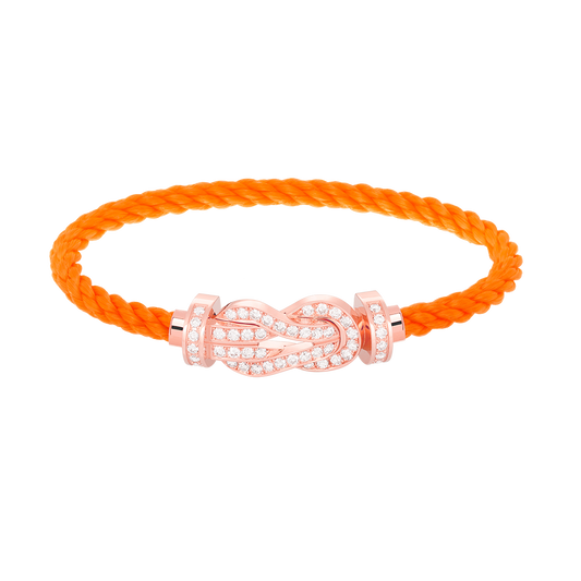 [Kincade Jewelrys]CHANCE LARGE 8 FIGURE BUCKLE FULL DIAMOND BRACELET ROSE GOLD