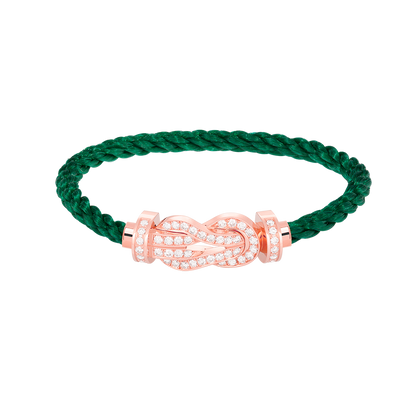 [Kincade Jewelrys]CHANCE LARGE 8 FIGURE BUCKLE FULL DIAMOND BRACELET ROSE GOLD