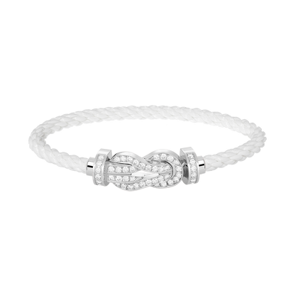 [Kincade Jewelrys]CHANCE LARGE 8 FIGURE BUCKLE FULL DIAMOND BRACELET SILVER