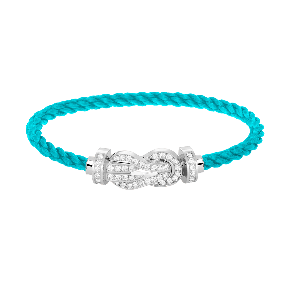 [Kincade Jewelrys]CHANCE LARGE 8 FIGURE BUCKLE FULL DIAMOND BRACELET SILVER