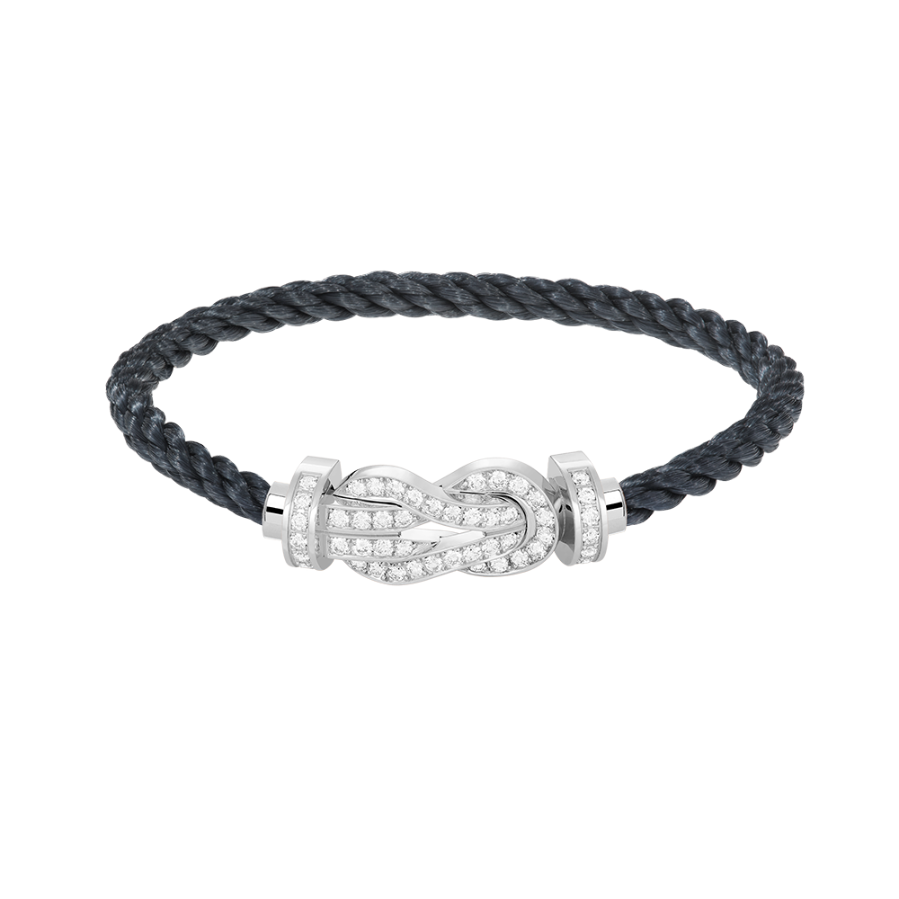 [Kincade Jewelrys]CHANCE LARGE 8 FIGURE BUCKLE FULL DIAMOND BRACELET SILVER