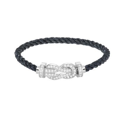 [Kincade Jewelrys]CHANCE LARGE 8 FIGURE BUCKLE FULL DIAMOND BRACELET SILVER