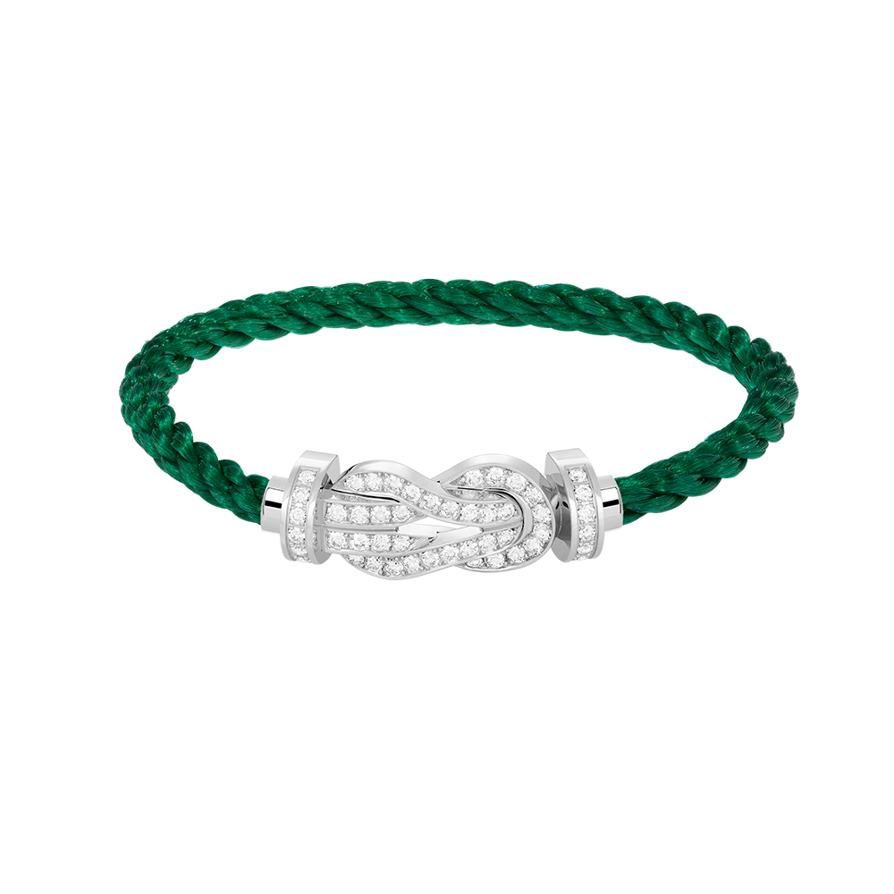 [Kincade Jewelrys]CHANCE LARGE 8 FIGURE BUCKLE FULL DIAMOND BRACELET SILVER