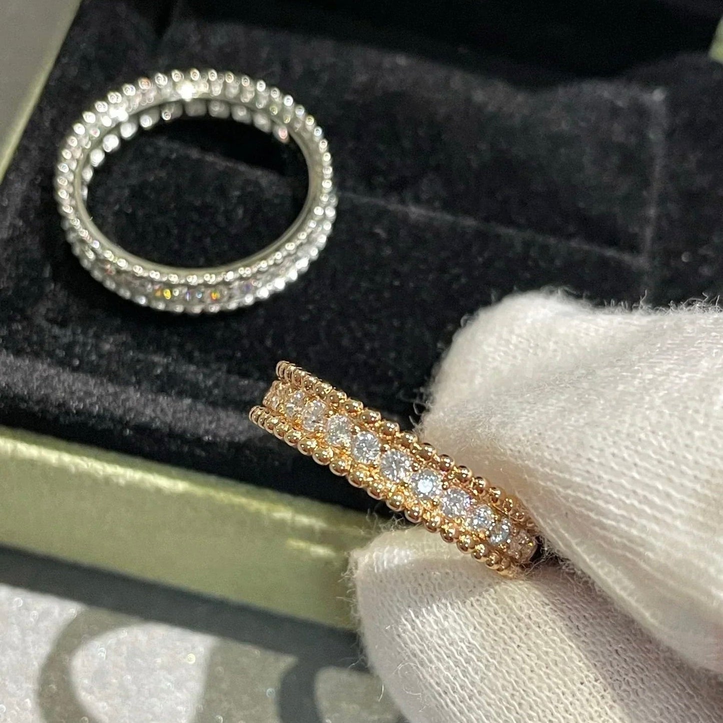 [Kincade Jewelrys] BAGUE PERLEE DIAMANT OR ROSE