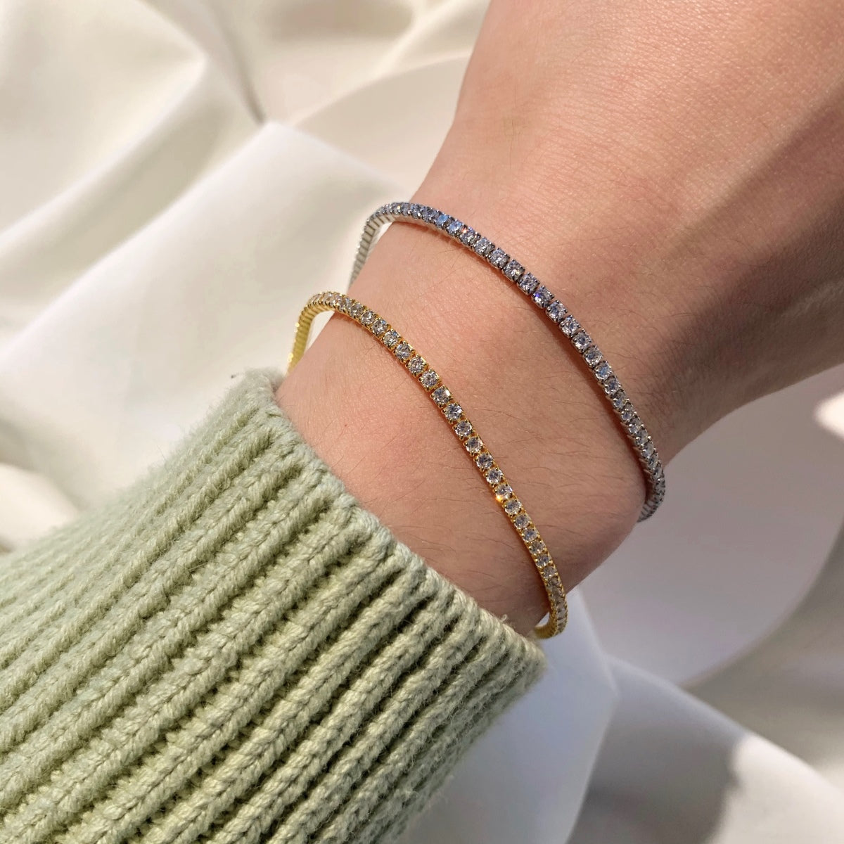 [Kincade Jewelrys]Radiant Shinning Princess Cut Tennis Bracelet