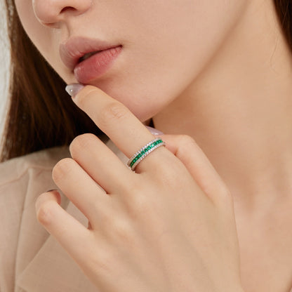 [Kincade Jewelrys]Delicate Colorful Round Cut Daily Ring