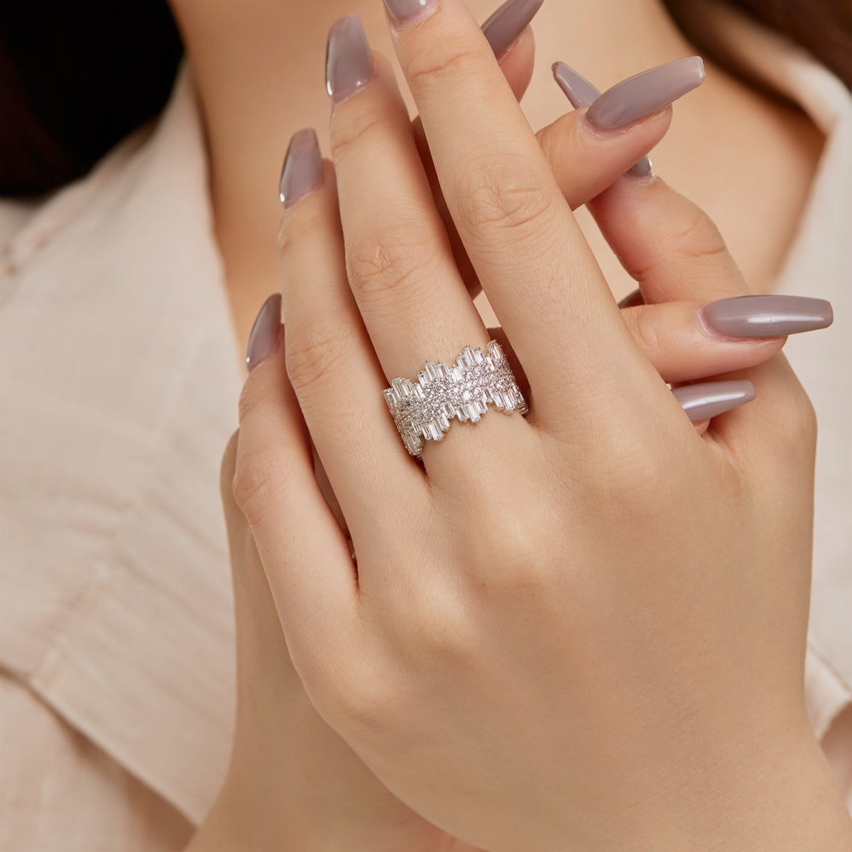 [Kincade Jewelrys]Luxurious Colorful Radiant Cut Daily Ring