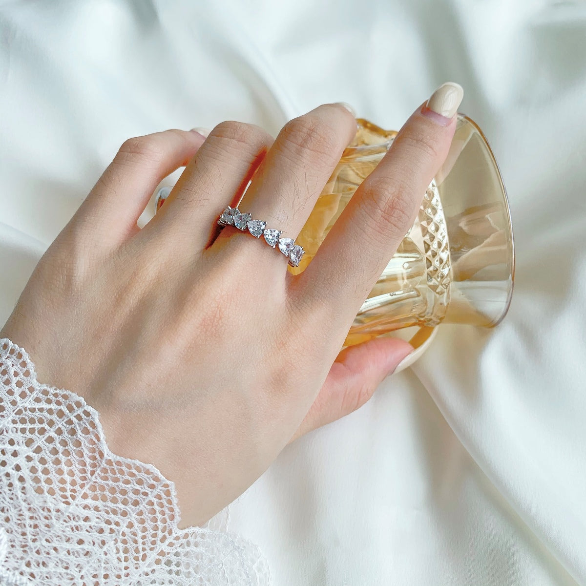 [Kincade Jewelrys]0.25 Carat Radiant Romance Heart Cut Lover Ring