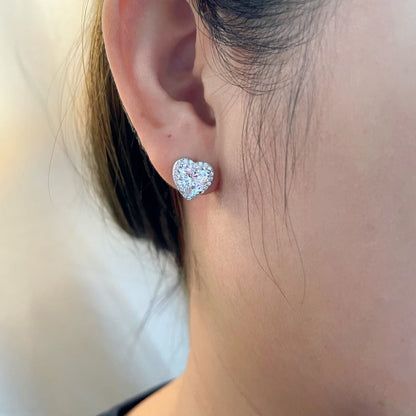 [Kincade Jewelrys]Sparkling Heart Shape Lover Earrings