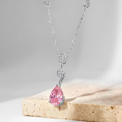 [Kincade Jewelrys]Dazzling Pear Cut Necklace