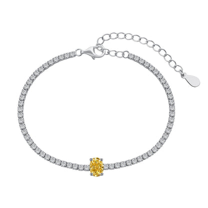 [Kincade Jewelrys]0.75 Carat Exquisite Oval Cut Daily Bracelet