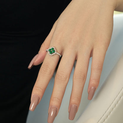 [Kincade Jewelrys]Four Leaf Clover Flower Design Ring