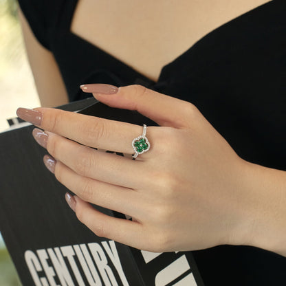 [Kincade Jewelrys]Four Leaf Clover Flower Design Ring