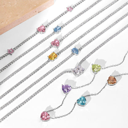 [Kincade Jewelrys] Collier éblouissant en forme de cœur rose