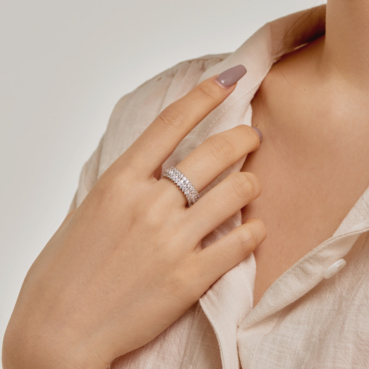[Kincade Jewelrys]Ornate Colorful Radiant Cut Daily Ring