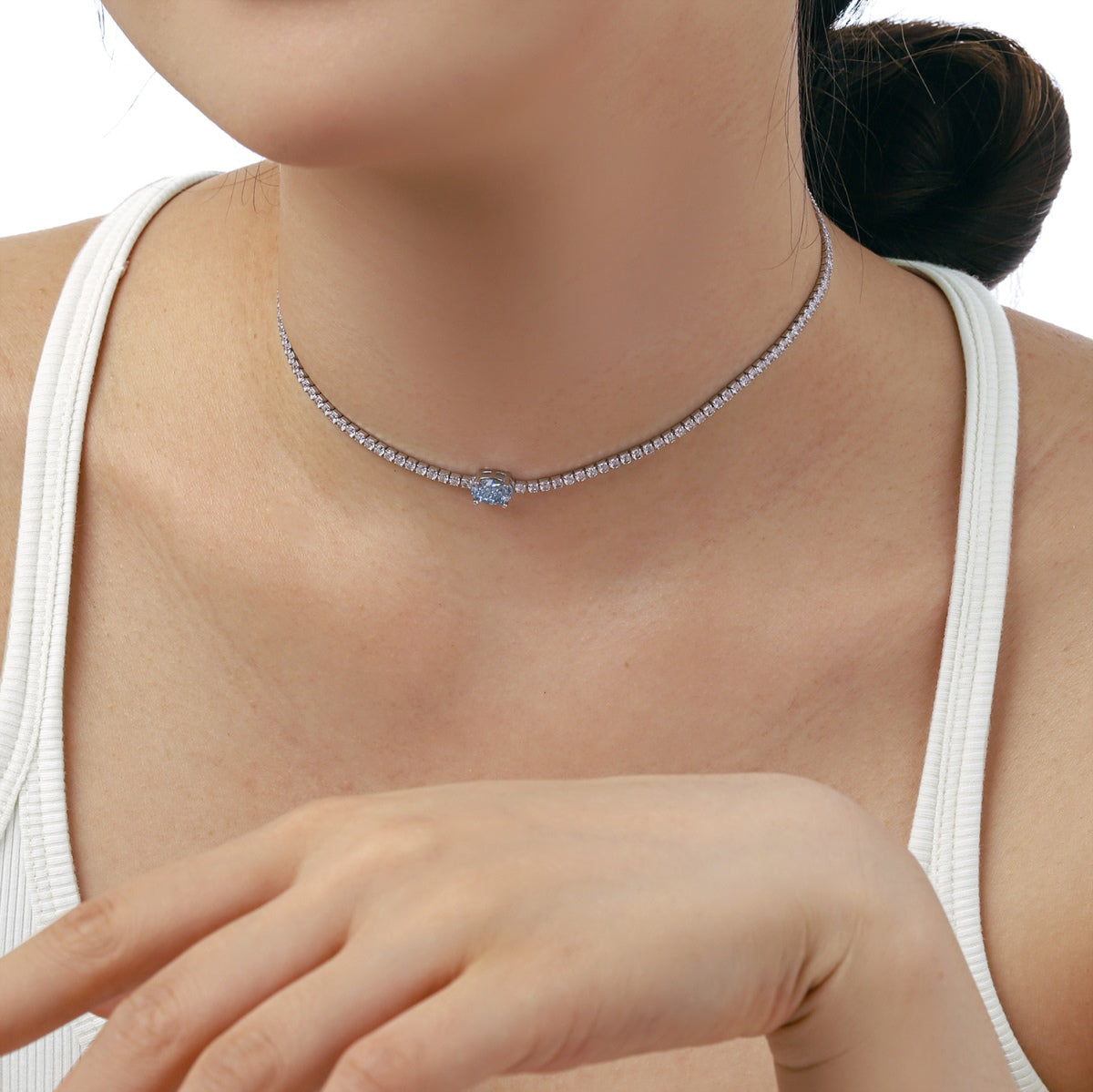[Kincade Jewelrys] Collier taille ovale brillant de 1,0 carat