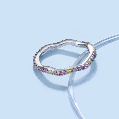 [Kincade Jewelrys]Dainty Colorful Round Cut Party Ring