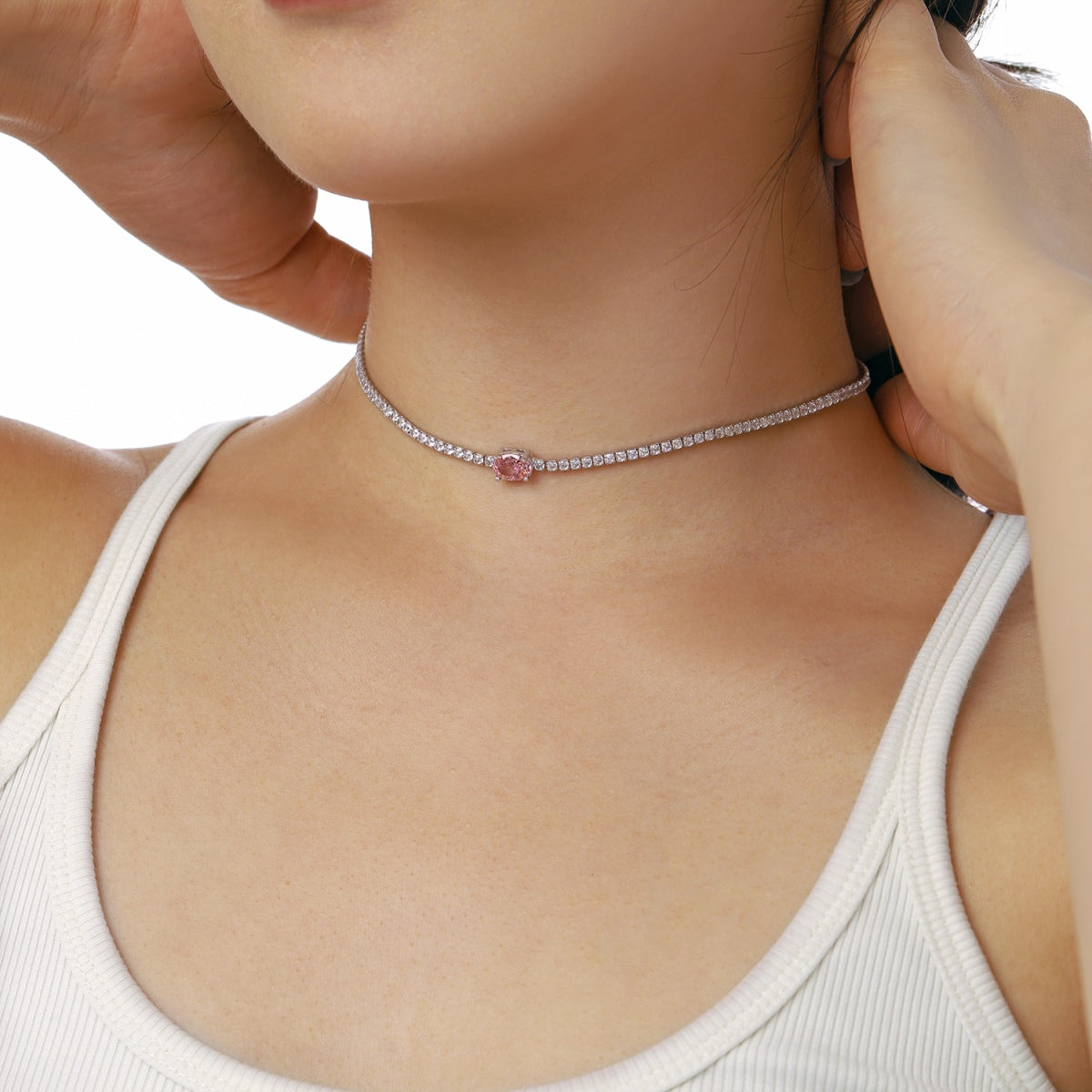[Kincade Jewelrys] Collier taille ovale brillant de 1,0 carat