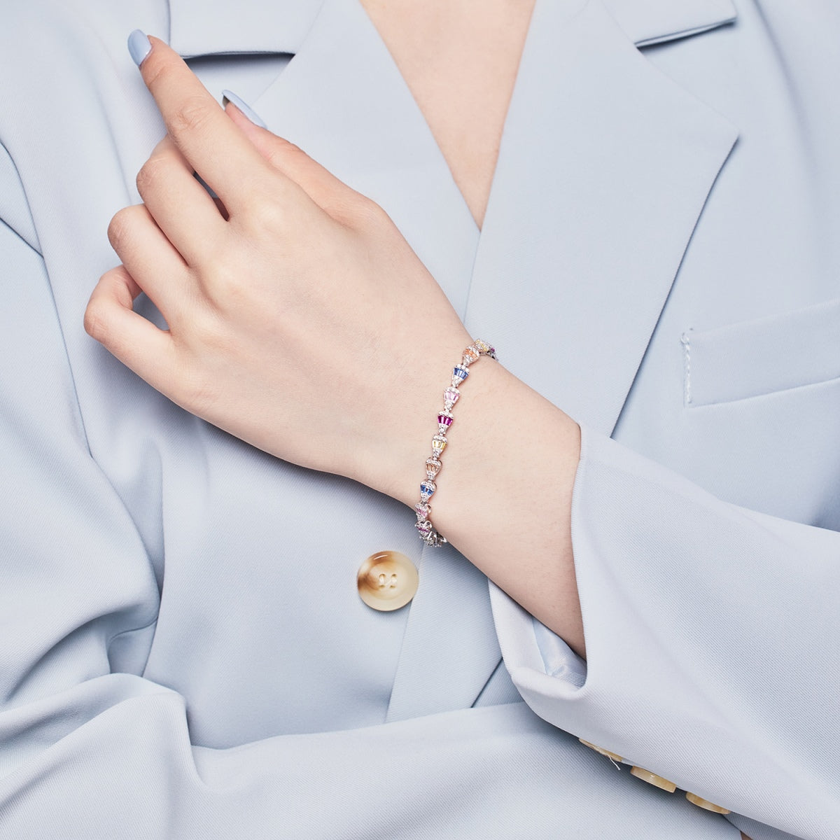 [Kincade Jewelrys]Radiant Water Drop Shape Daily Bracelet