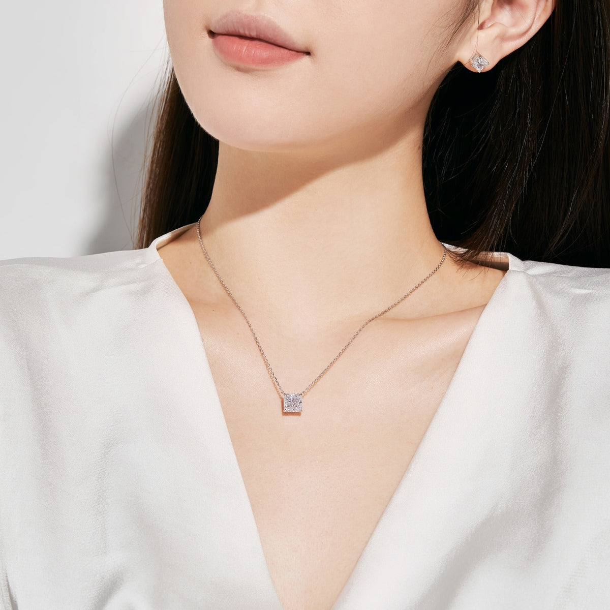 [Kincade Jewelrys]1.0 Carat Radiant Princess Cut Wedding Earrings
