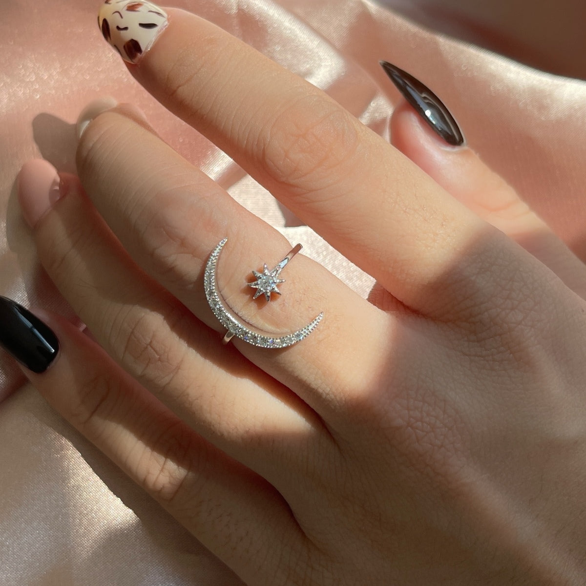 [Kincade Jewelrys]Eternity Moon & Star Ring