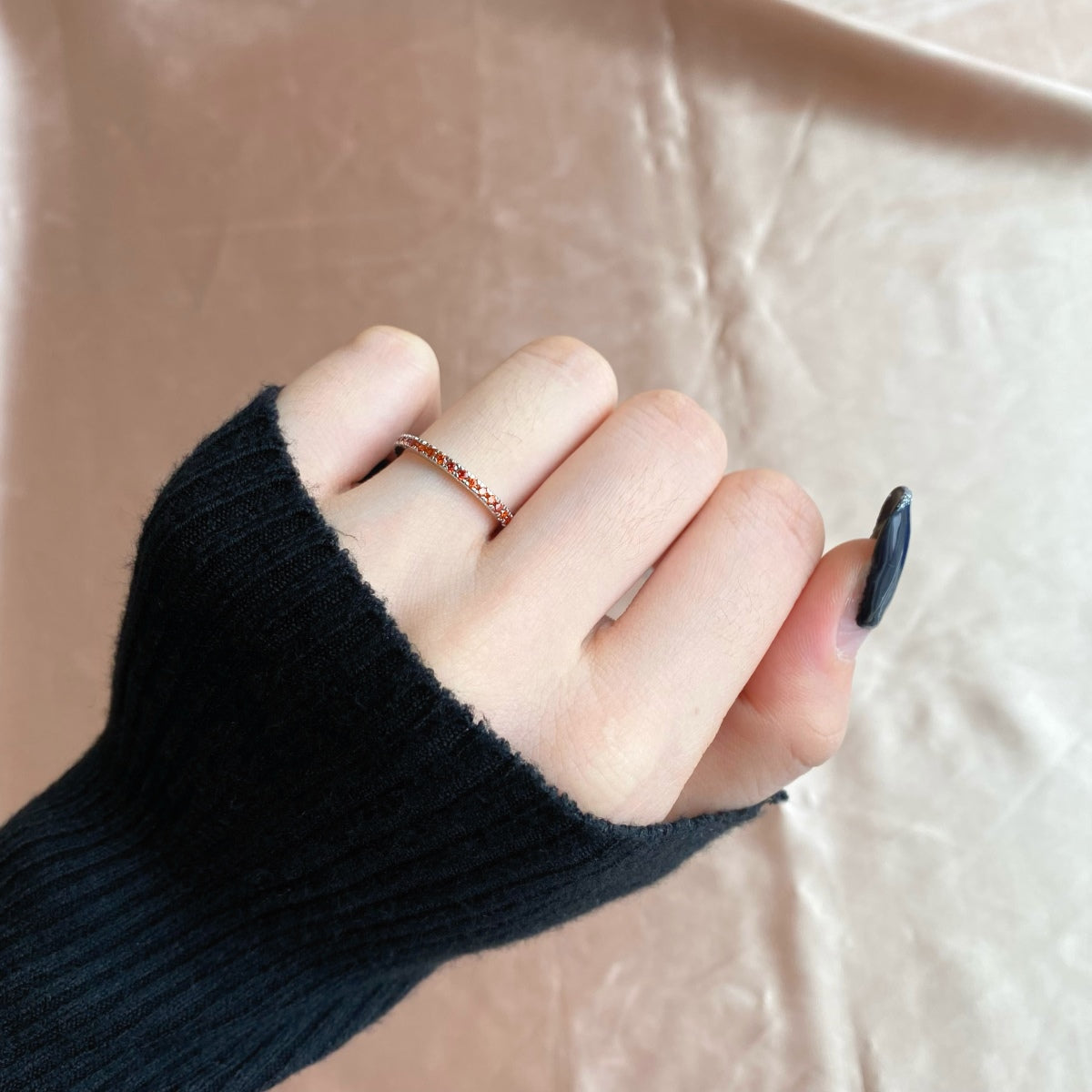 [Kincade Jewelrys]Delicate Sparkling Round Cut Daily Ring