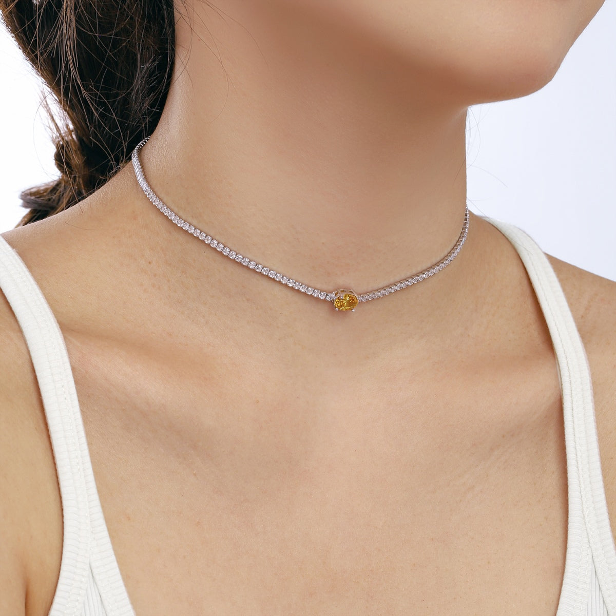 [Kincade Jewelrys] Collier taille ovale brillant de 1,0 carat