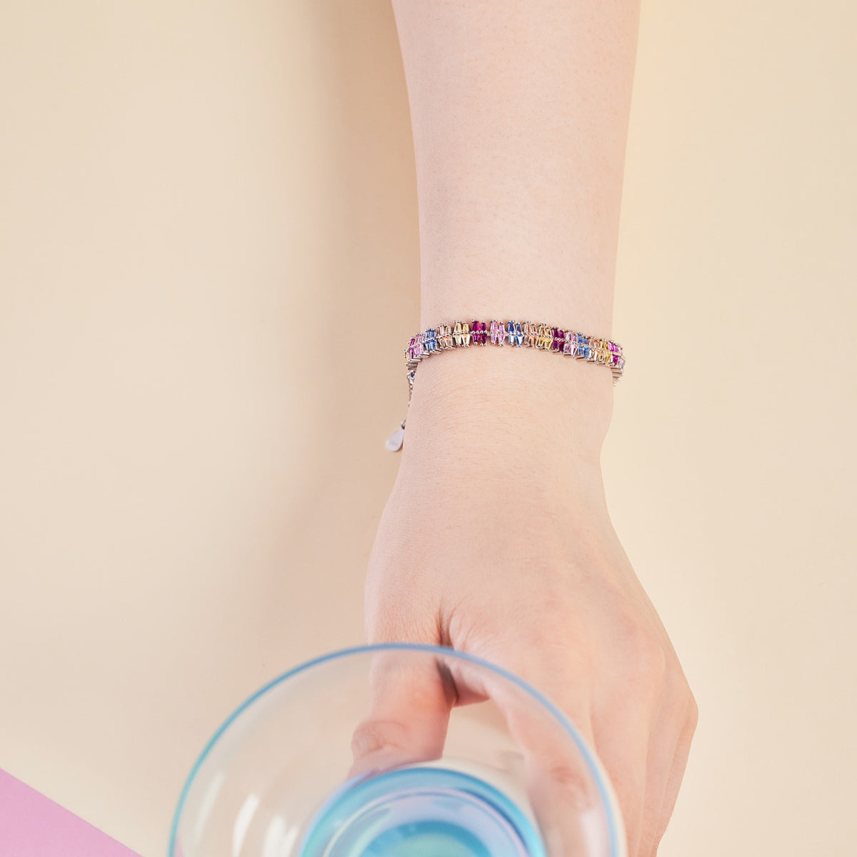 [Kincade Jewelrys]Sparkling Exquisite Multi Cut Party Bracelet