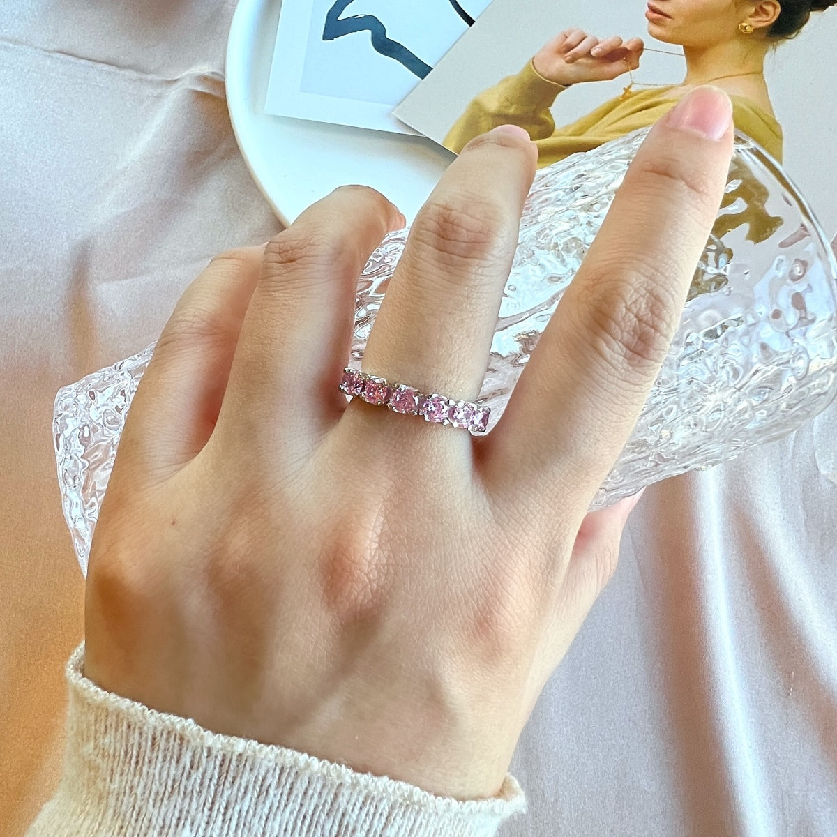 [Kincade Jewelrys]Eternity Round Cut Tennis Ring