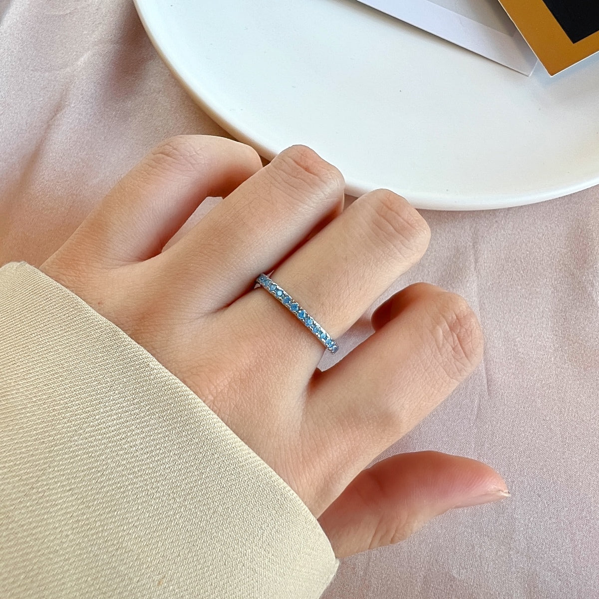 [Kincade Jewelrys]Delicate Sparkling Round Cut Daily Ring