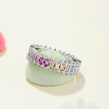 [Kincade Jewelrys]Splashy Ornate Emerald Cut Cocktail Ring