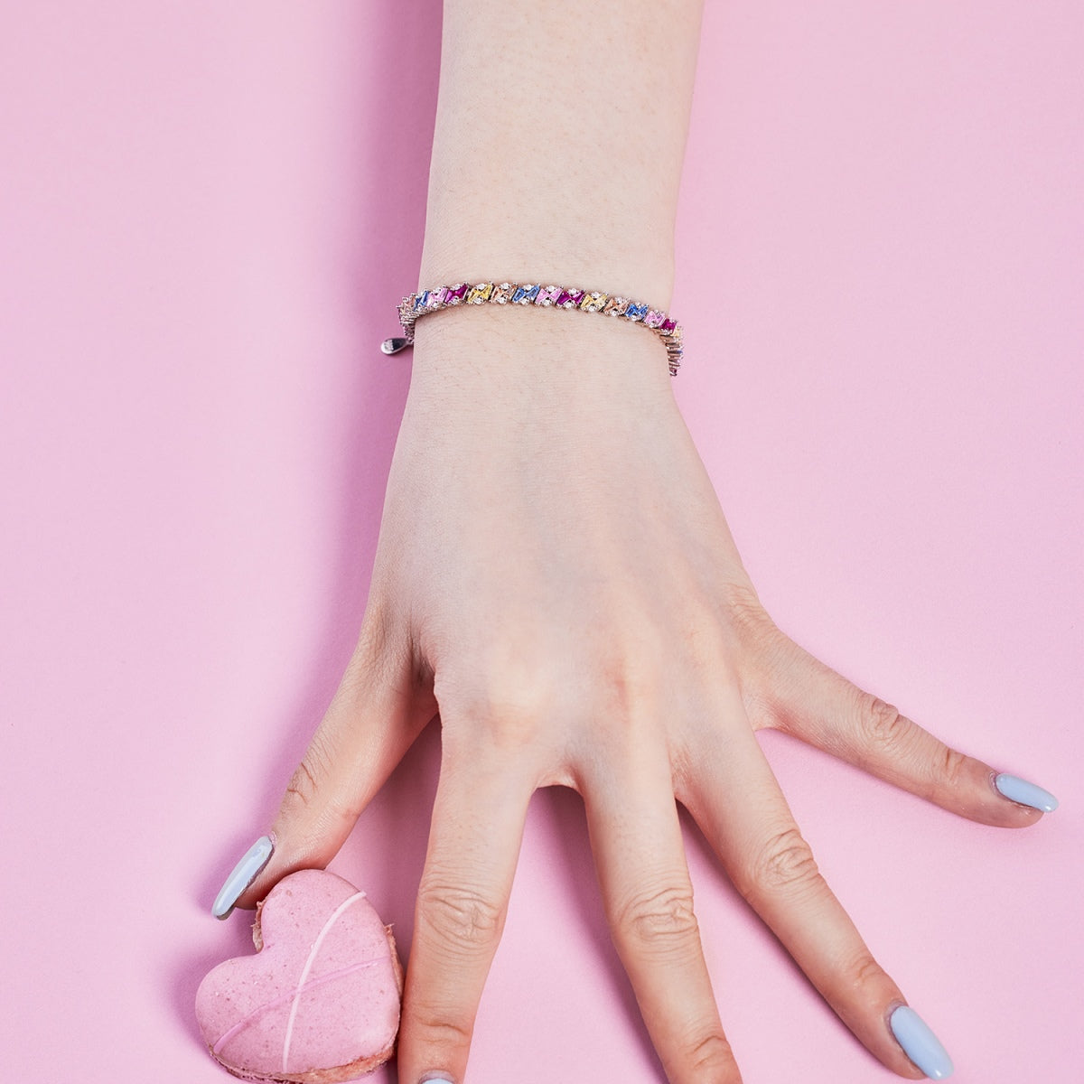 [Kincade Jewelrys]Ornate Sparkling Multi Cut Party Bracelet