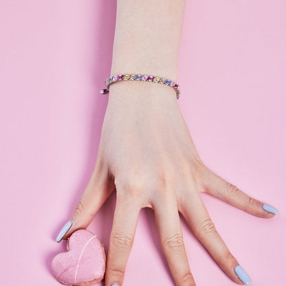 [Kincade Jewelrys]Ornate Sparkling Multi Cut Party Bracelet